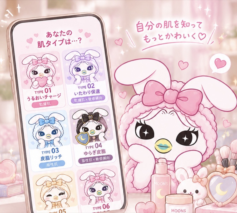 むーんぱわーさろんオリジナルの肌タイプ診断